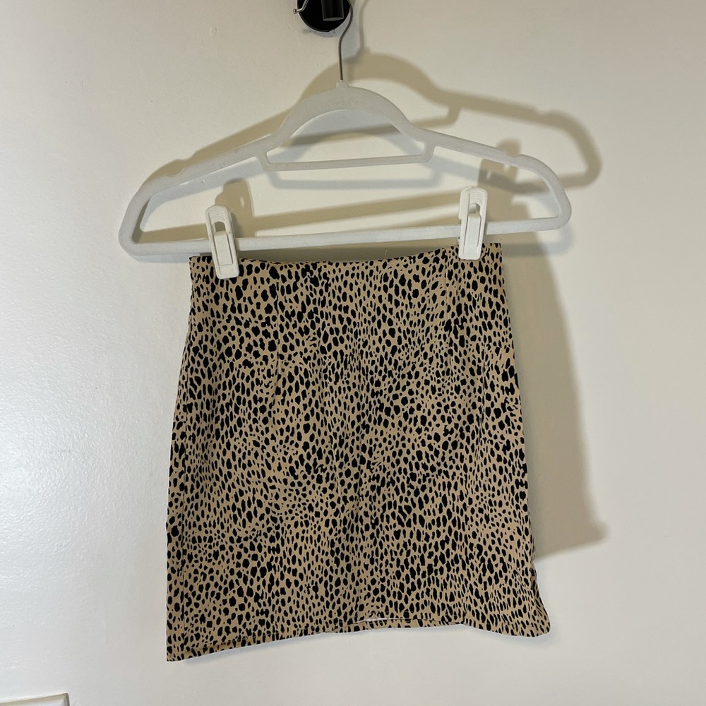 Brandy Melville Leopard Print Mini Skirt